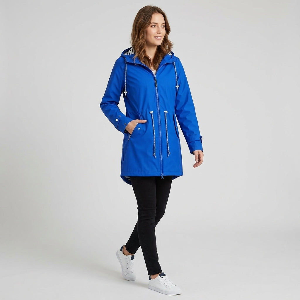 Chaqueta Impermeable Mujer con Capucha Ajustable y Corte Amplio - vista 2