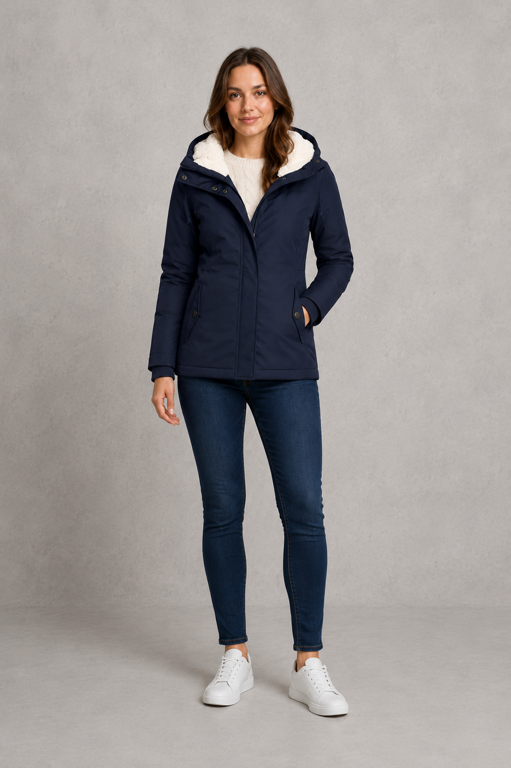 Abrigo Impermeable Mujer Largo con Capucha y Forro Aislante - Vista 4