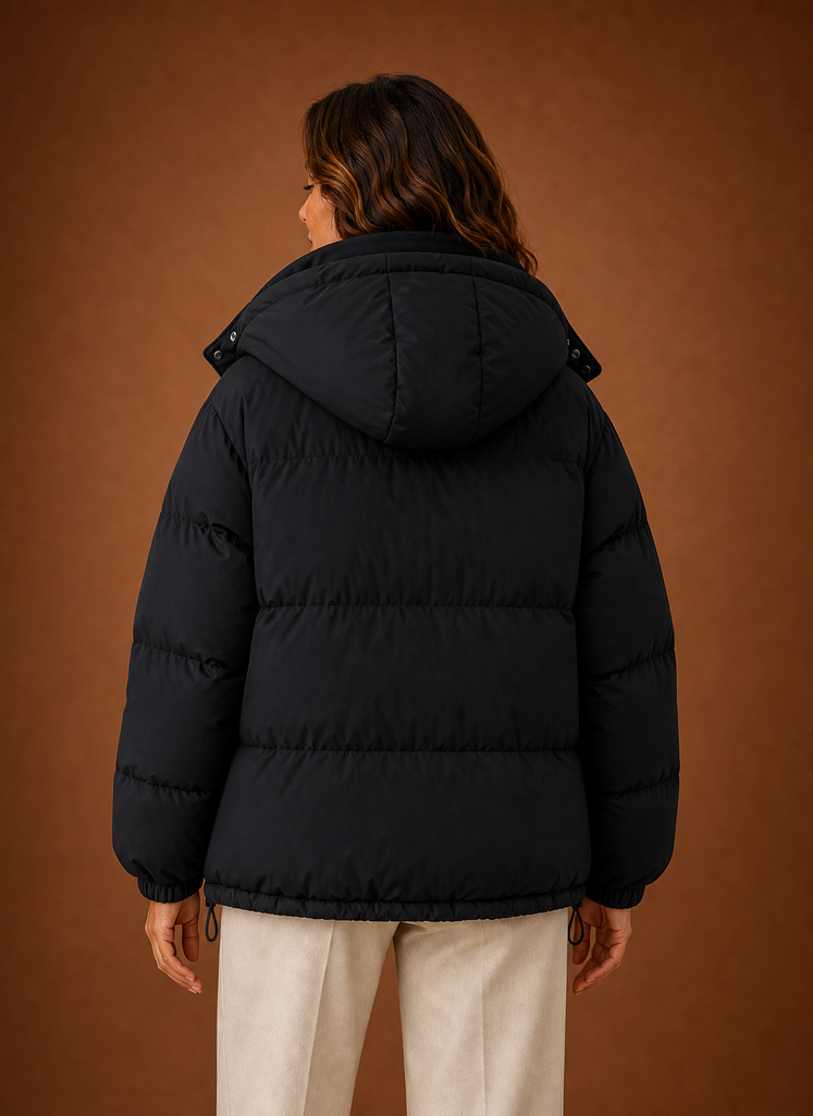 Plumífero Mujer Oversize Marrón Chocolate Cálido