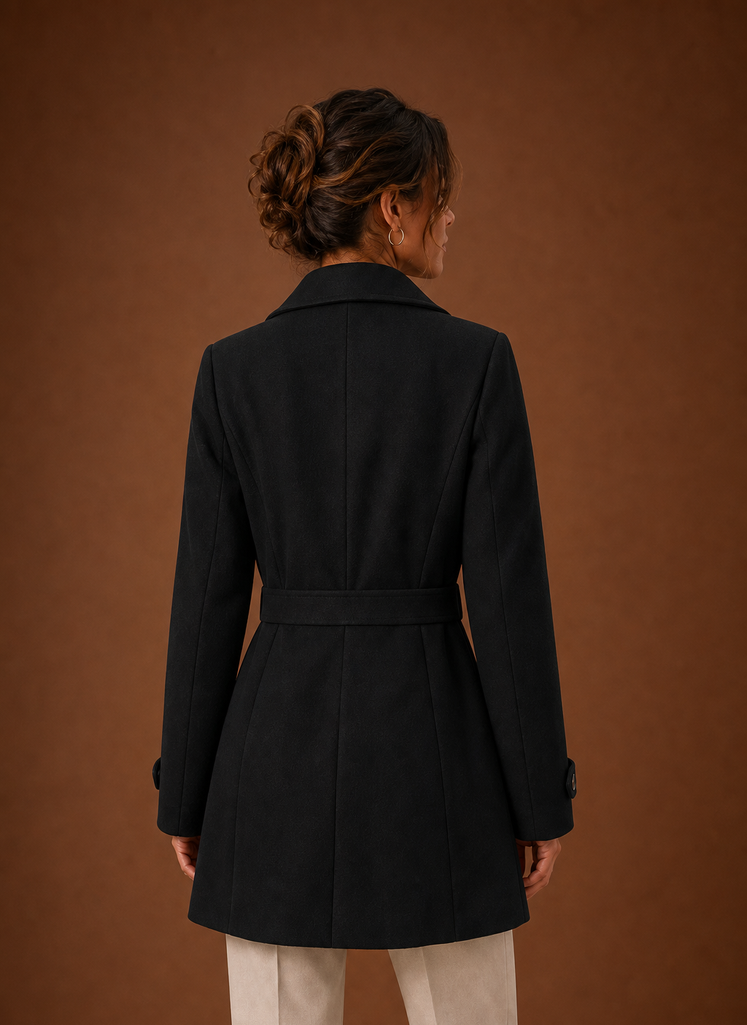 Trench Mujer Botones Largo Medio Clásico