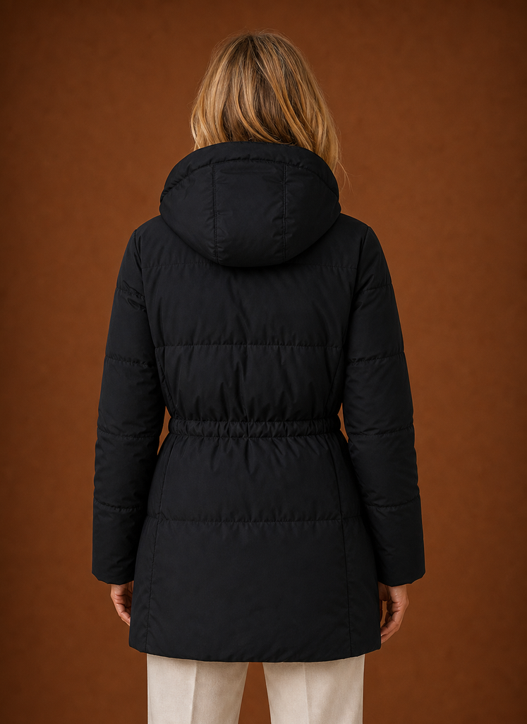 Plumífero Parka Mujer Acolchado Caqui Invierno