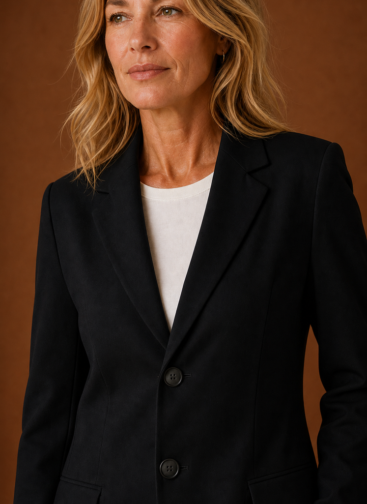 Blazer Mujer Largo Oficina Estilo Sastre