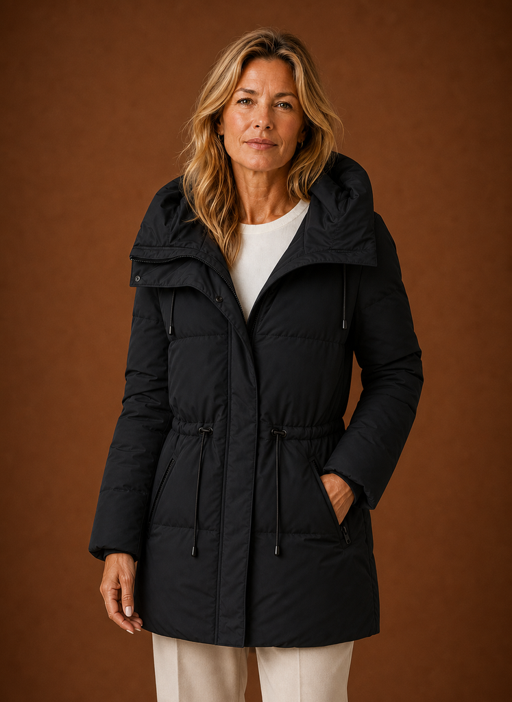 Plumífero Parka Mujer Acolchado Caqui Invierno