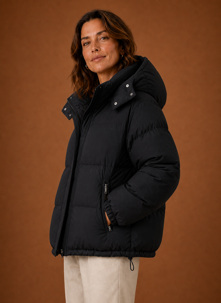 Plumífero Mujer Oversize Marrón Chocolate Cálido
