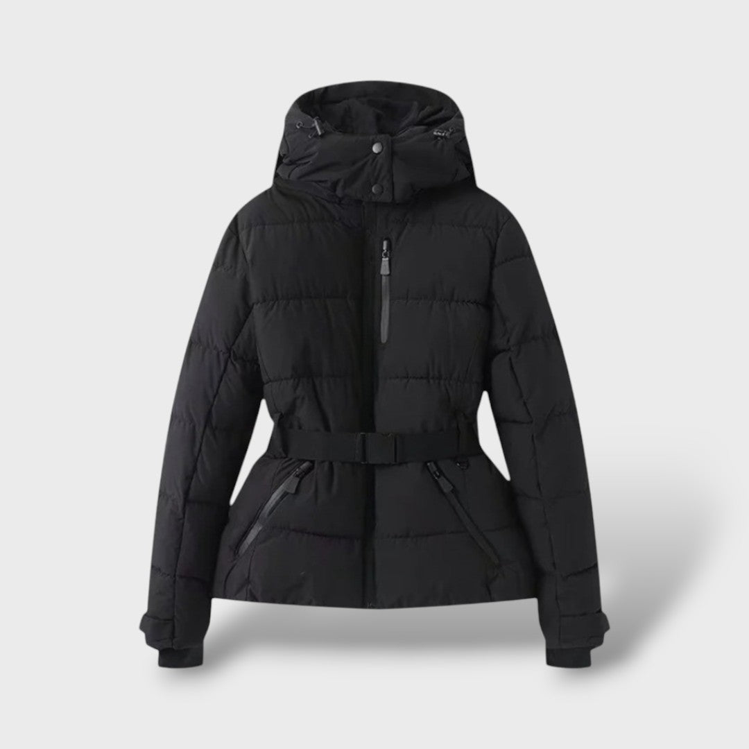 Chaqueta Acolchada Impermeable Mujer con Cinturón - Vista 3