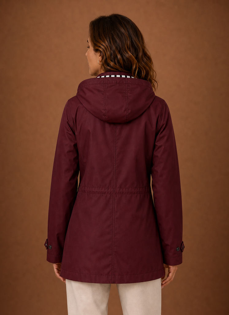 Trench Mujer Capucha Otoño Invierno Clásico