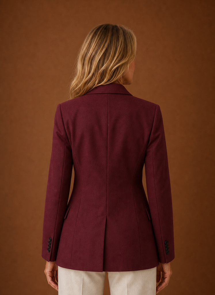 Blazer Mujer Largo Oficina Estilo Sastre