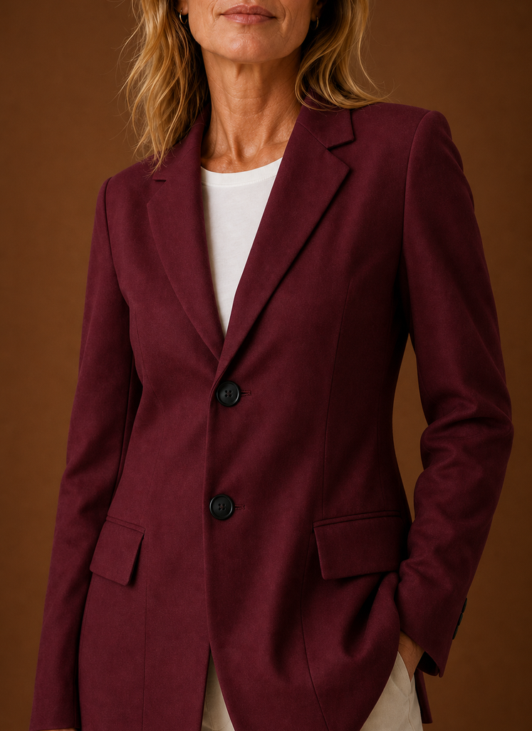 Blazer Mujer Largo Oficina Estilo Sastre