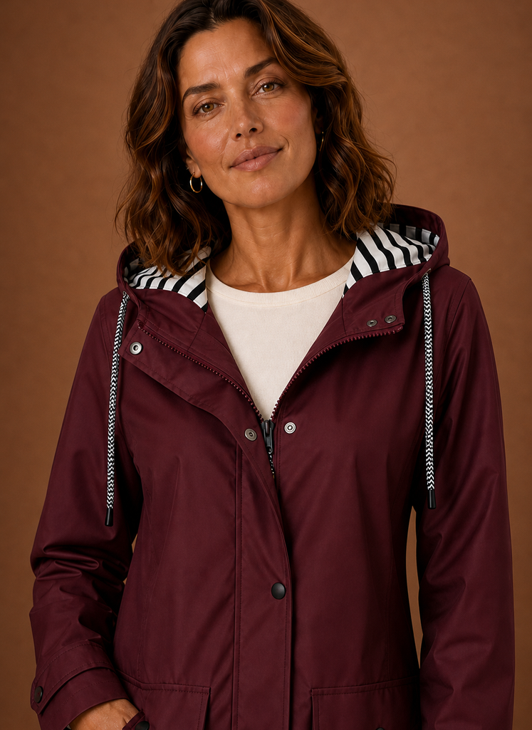 Trench Mujer Capucha Otoño Invierno Clásico