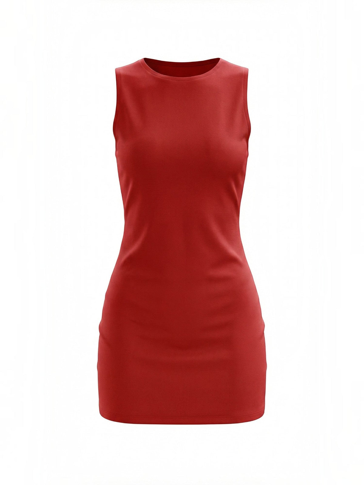 Vestido Corto Ceñido Sin Mangas Mujer