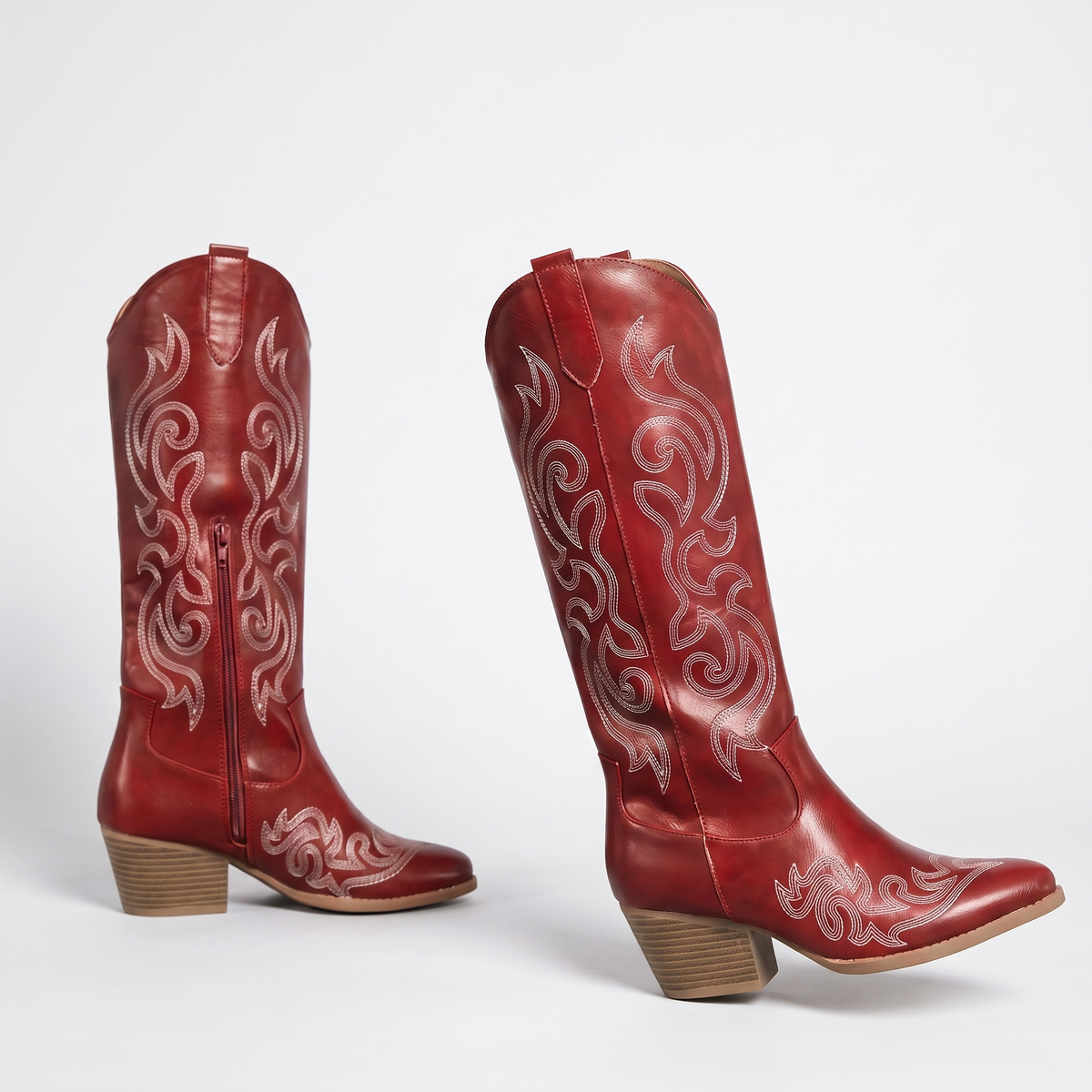 Botas Cowboy Mujer Bordadas de Ante