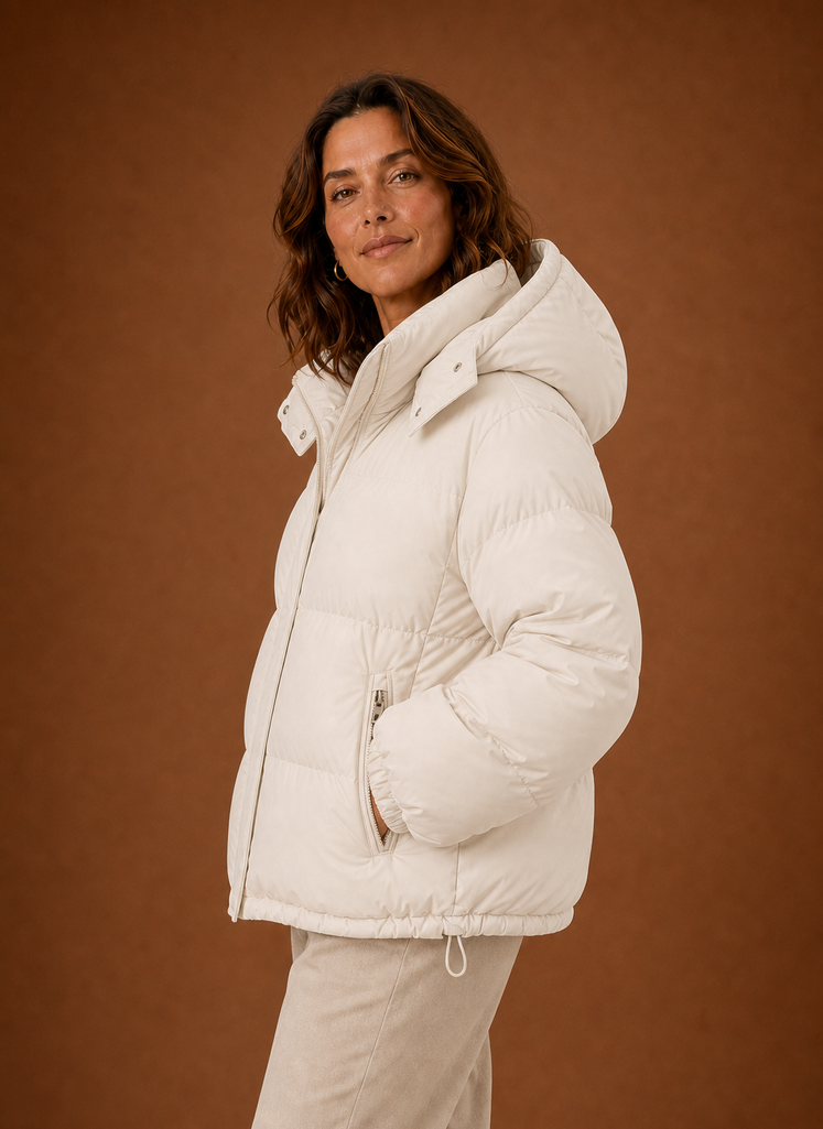 Plumífero Mujer Oversize Marrón Chocolate Cálido