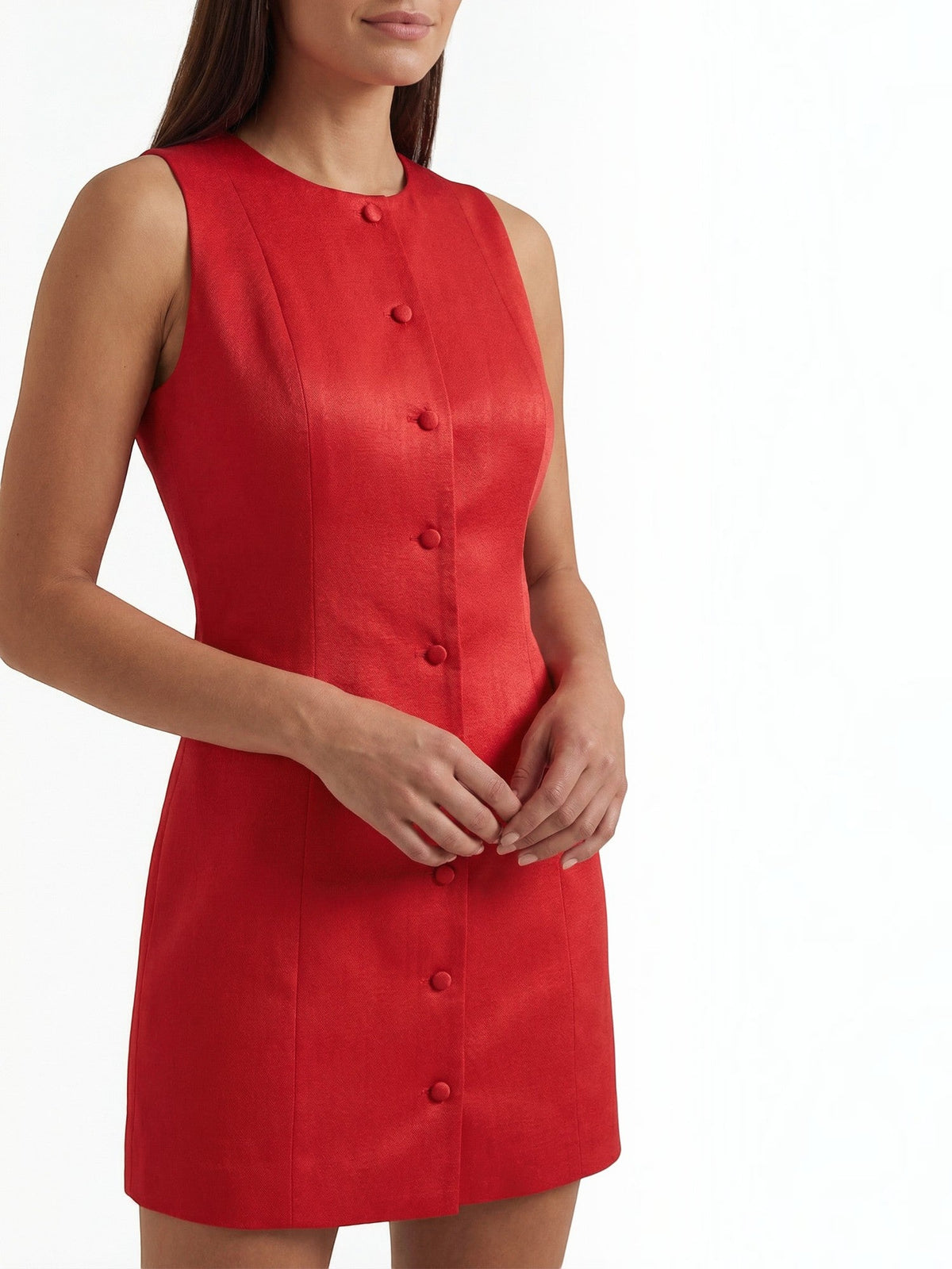 Vestido Corto Recto Sin Mangas