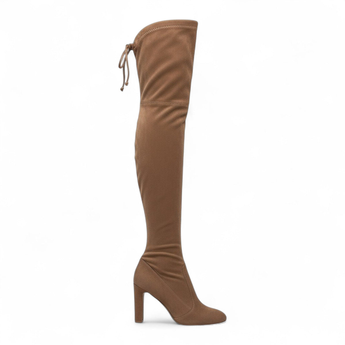 Botas Mosqueteras Mujer de Ante Estilo Cuissarde con Tacón