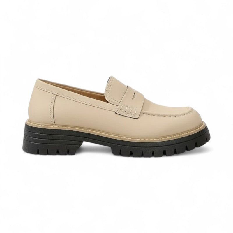 Mocasines con Plataforma Mujer de Ante con Suela en Contraste