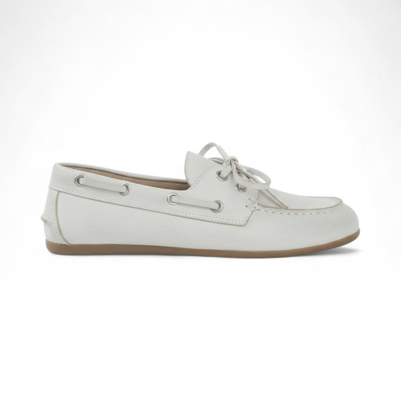 Mocasines Mujer Planos Estilo Náutico con Cordones