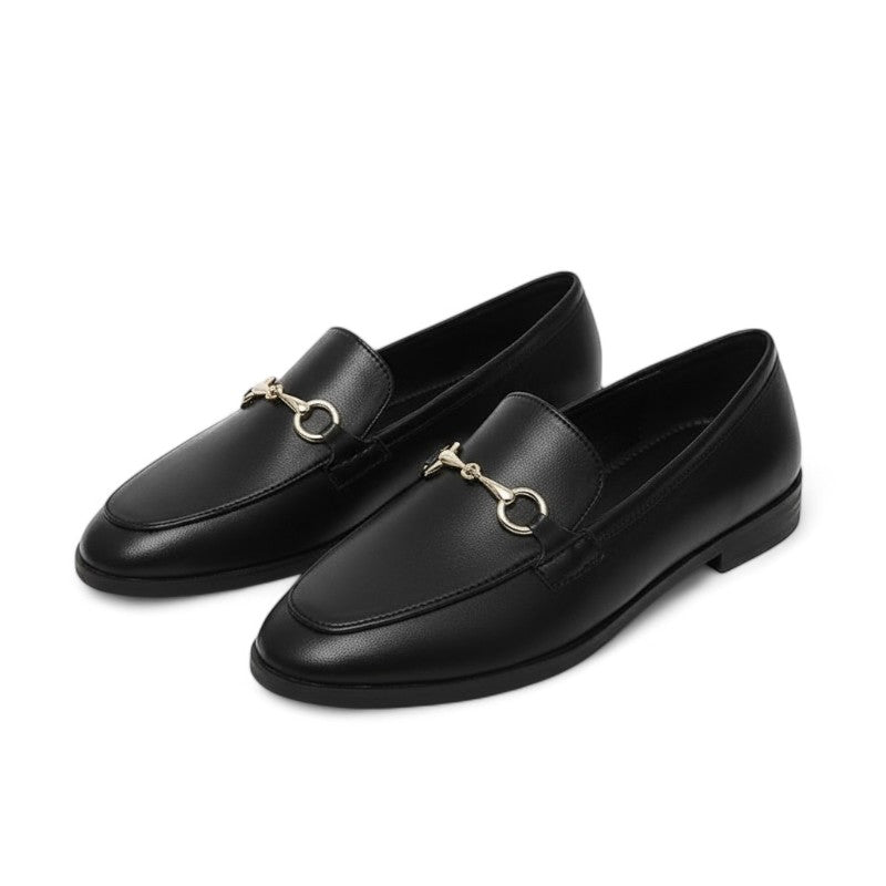 Mocasines Mujer con Bocado Metálico Estilo Ecuestre