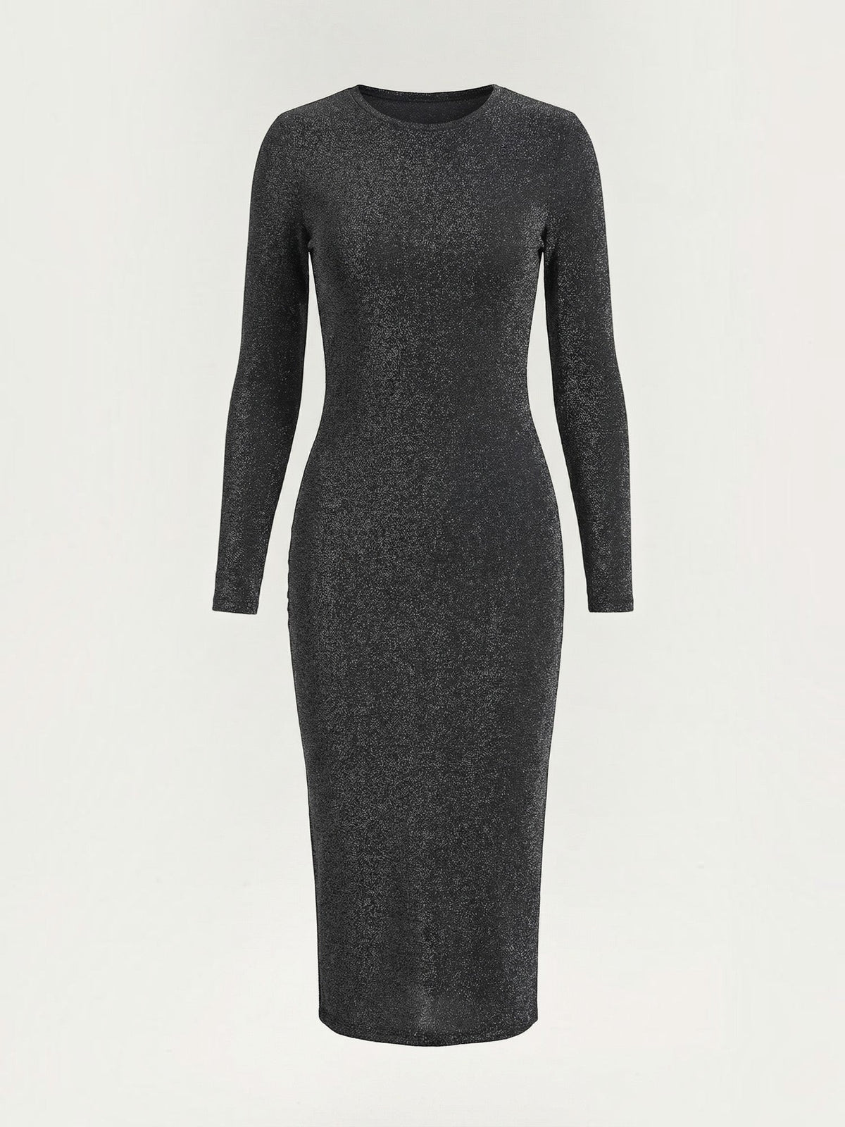 Vestido Midi Ajustado Mujer con Efecto Glitter - Vista 5