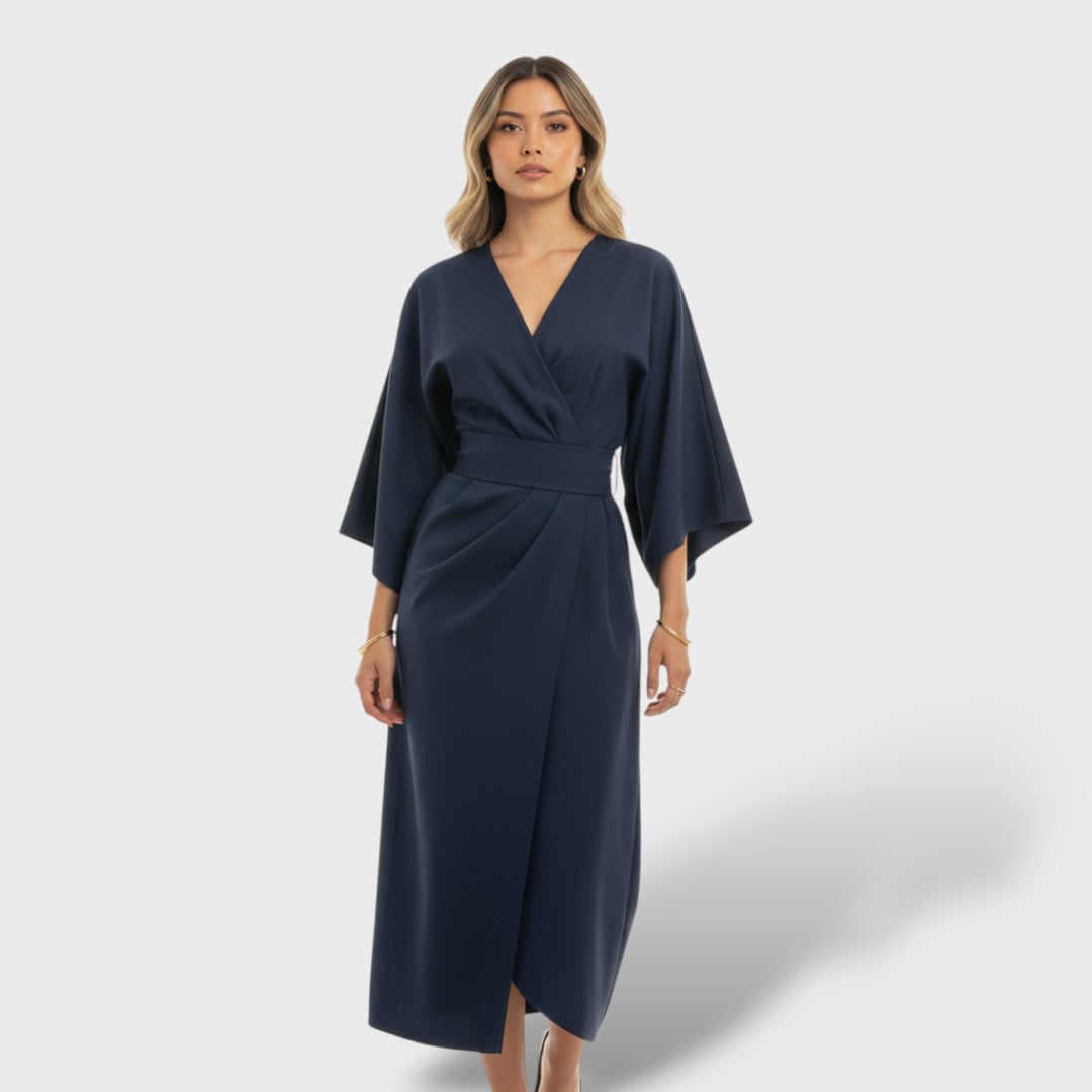 Vestido Elegante Mangas Farol
