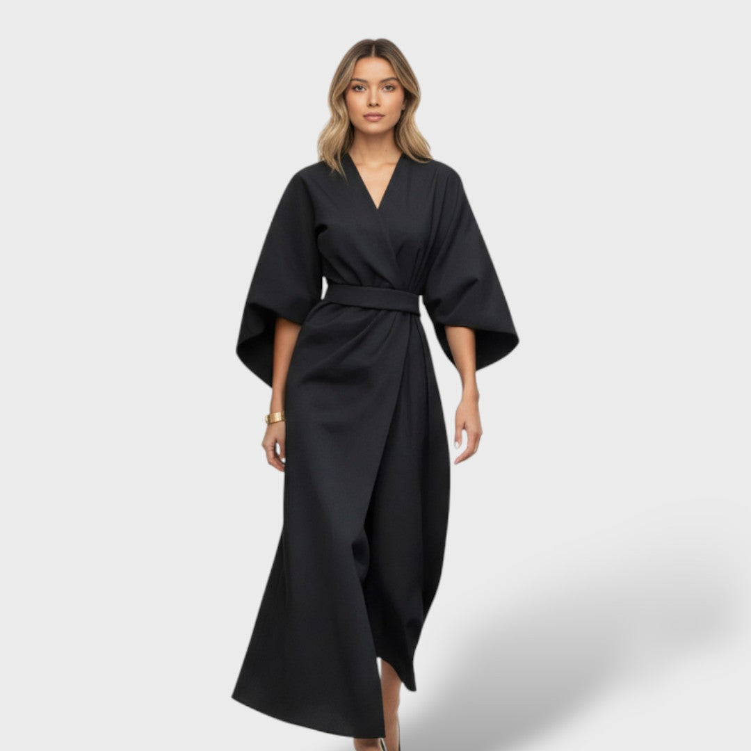Vestido Elegante Mangas Farol