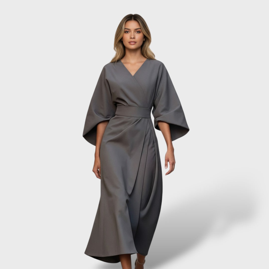 Vestido Elegante Mangas Farol