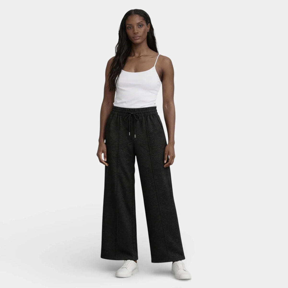 Pantalón Ancho Mujer Lino Cordón