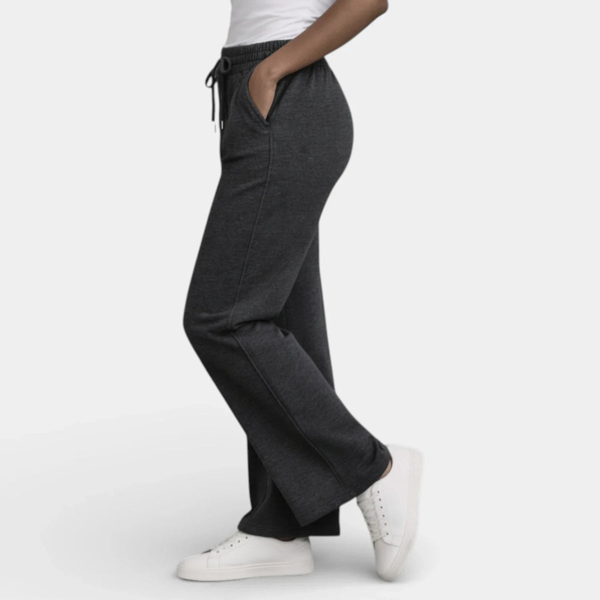 Pantalón Ancho Mujer Lino Cordón