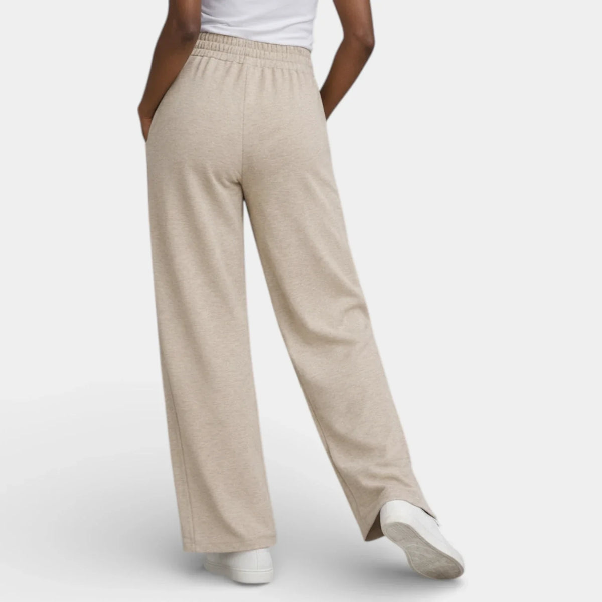 Pantalón Ancho Mujer Lino Cordón