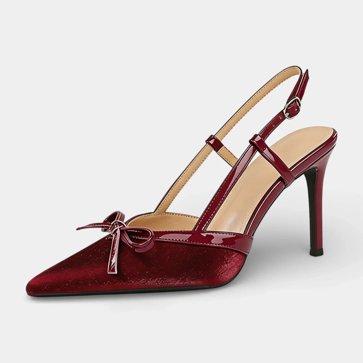 Zapatos de Tacón Mujer Brida en T Lazo