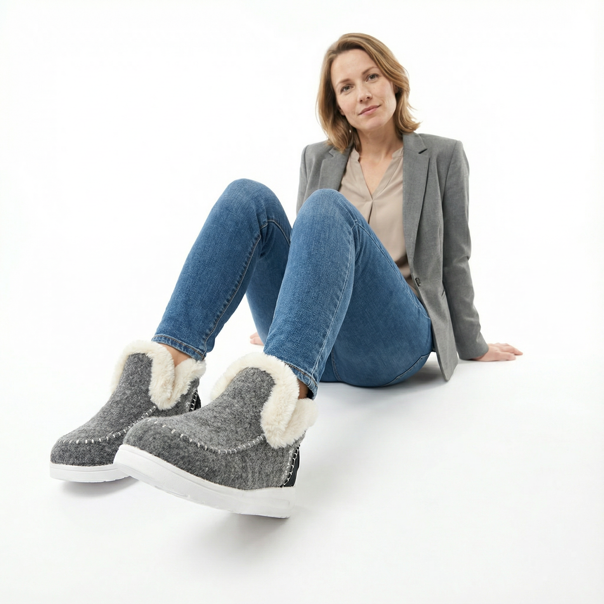 Botas Mujer Invierno Forro Afelpado Slip-on