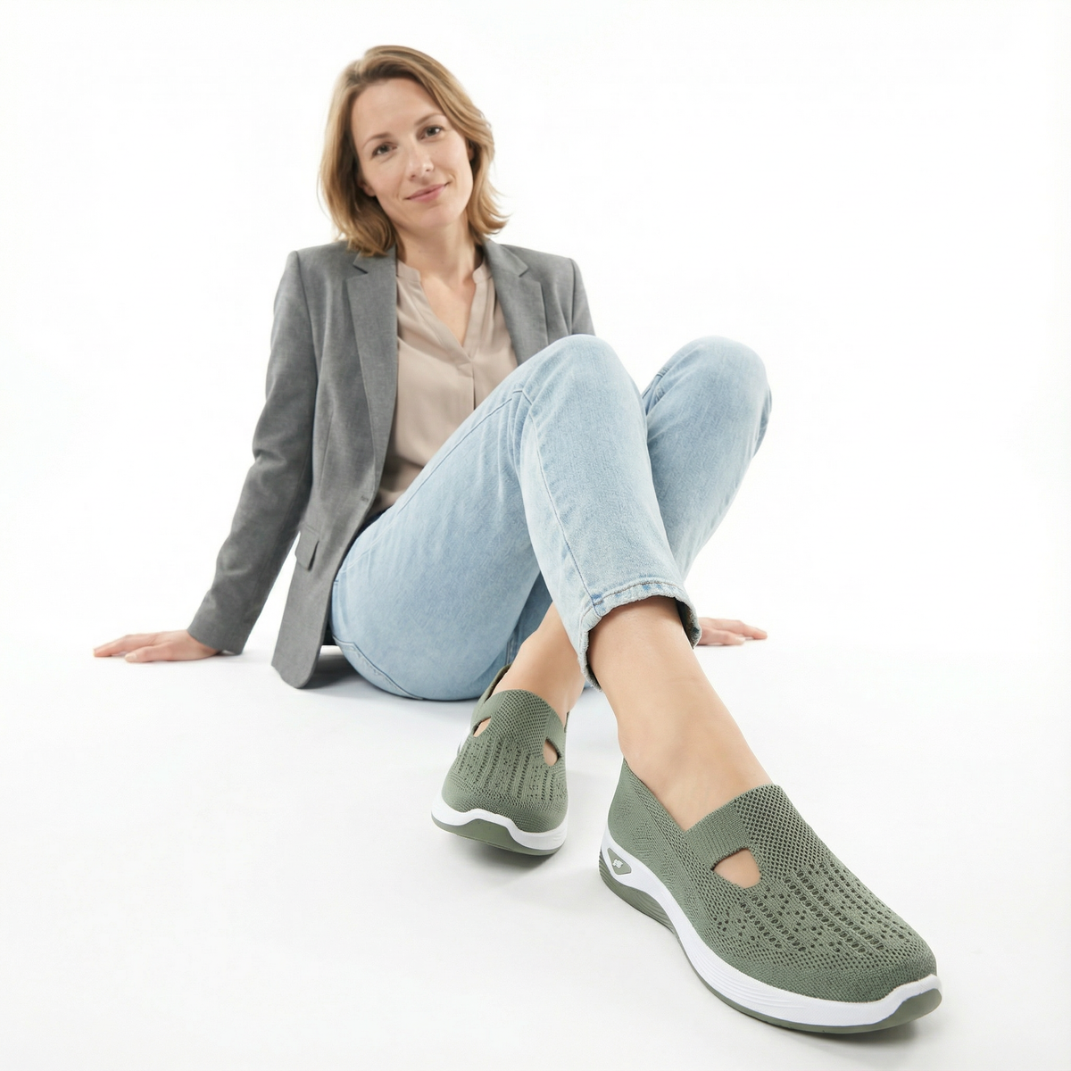 Zapatillas Mujer de Malla Slip-On sin Cordones