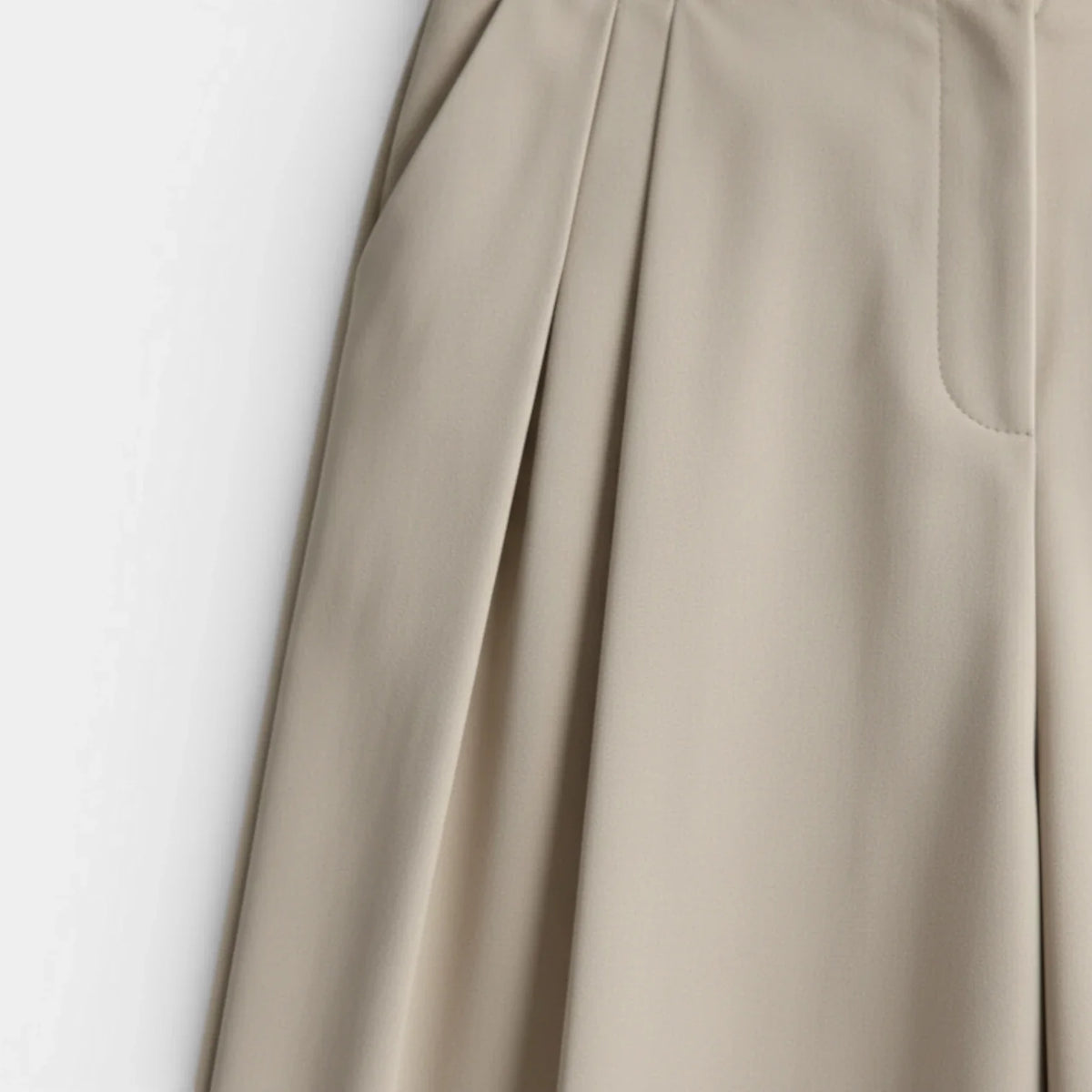 Pantalón Ancho Mujer Tiro Alto Plisado