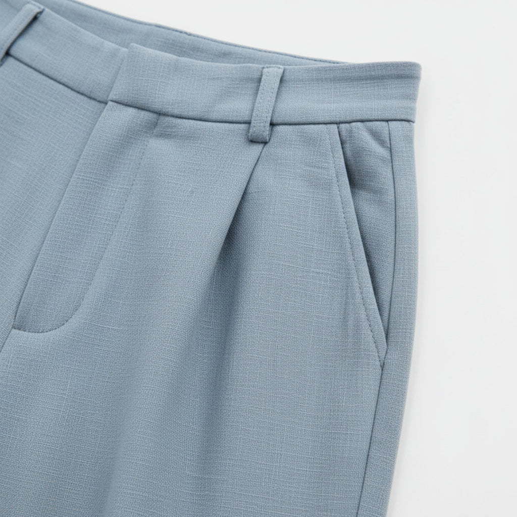Pantalón Ancho Mujer Tiro Alto Pinzas