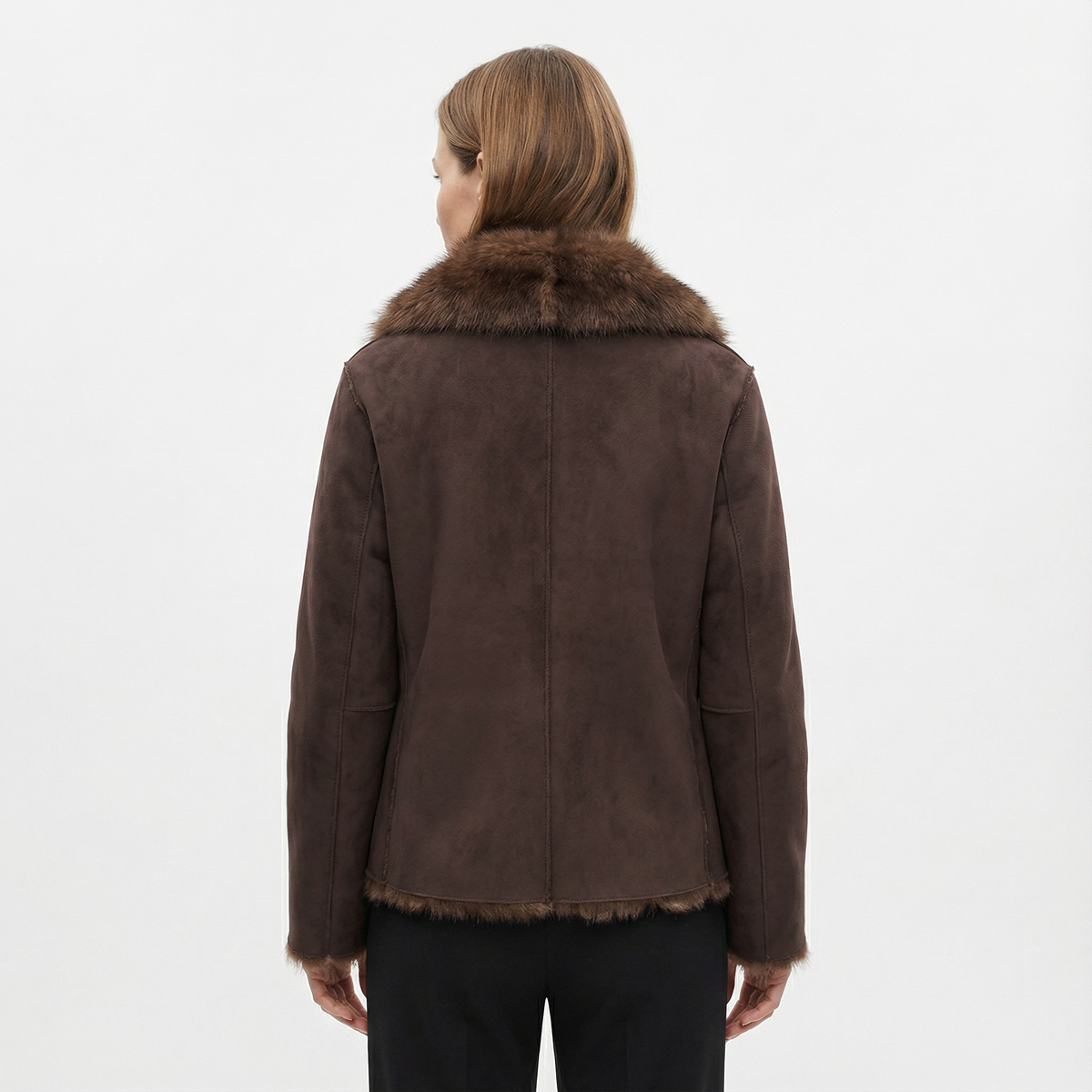 Cazadora Reversible con Cuello Voluminoso y Botones