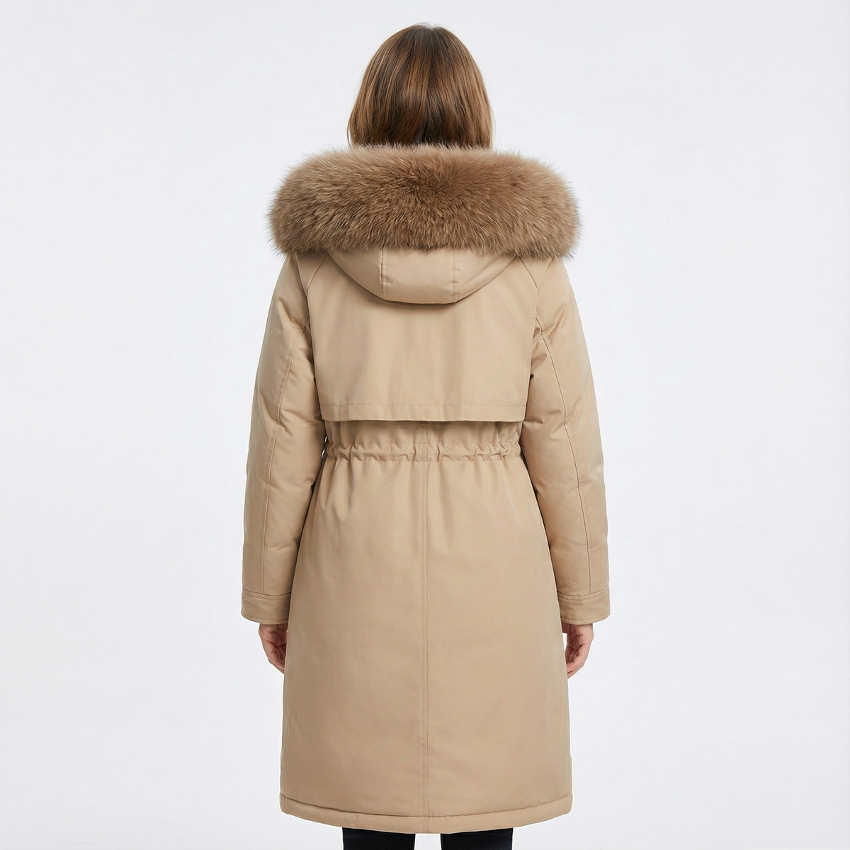 Parka con Capucha y Cuello Amplio
