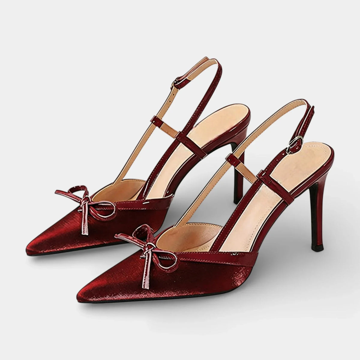 Zapatos de Tacón Mujer Brida en T Lazo