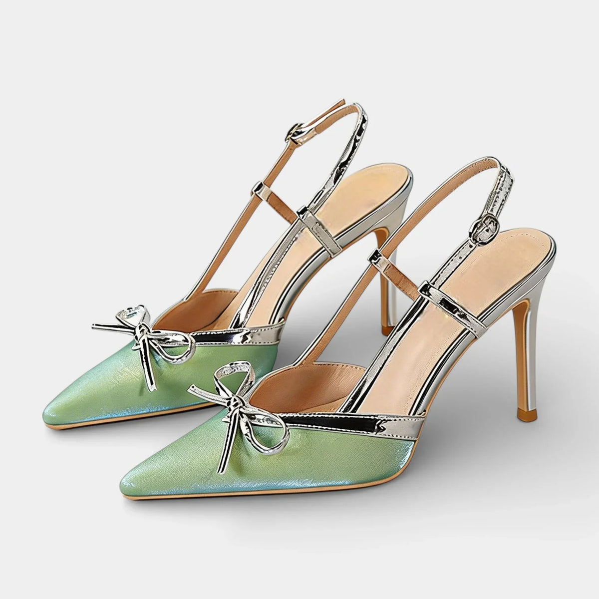 Zapatos de Tacón Mujer Brida en T Lazo