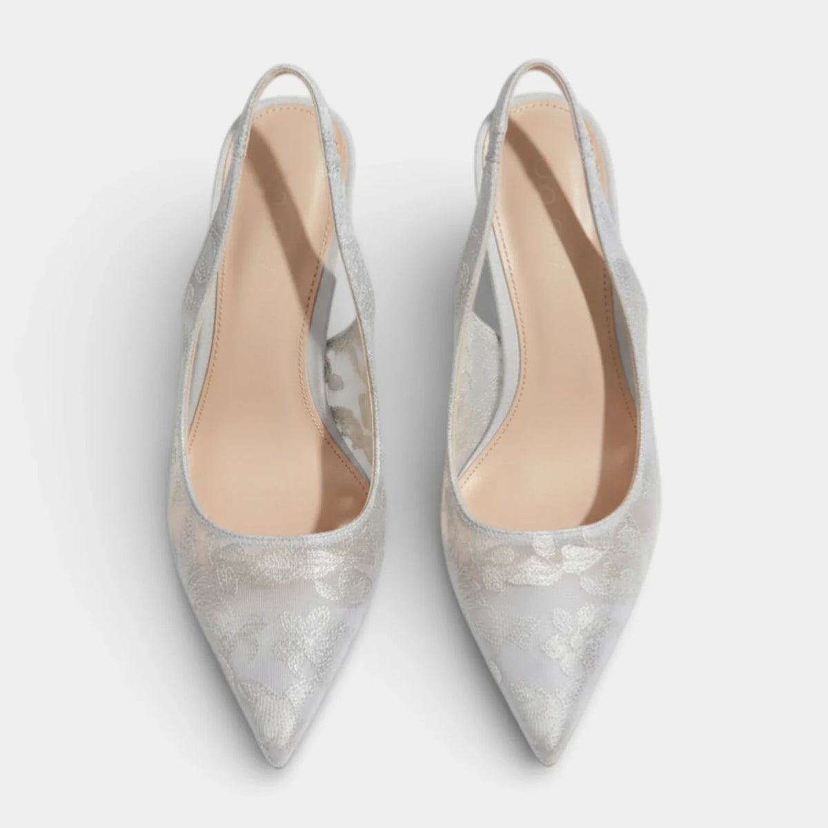 Zapatos de Tacón Mujer Malla Floral