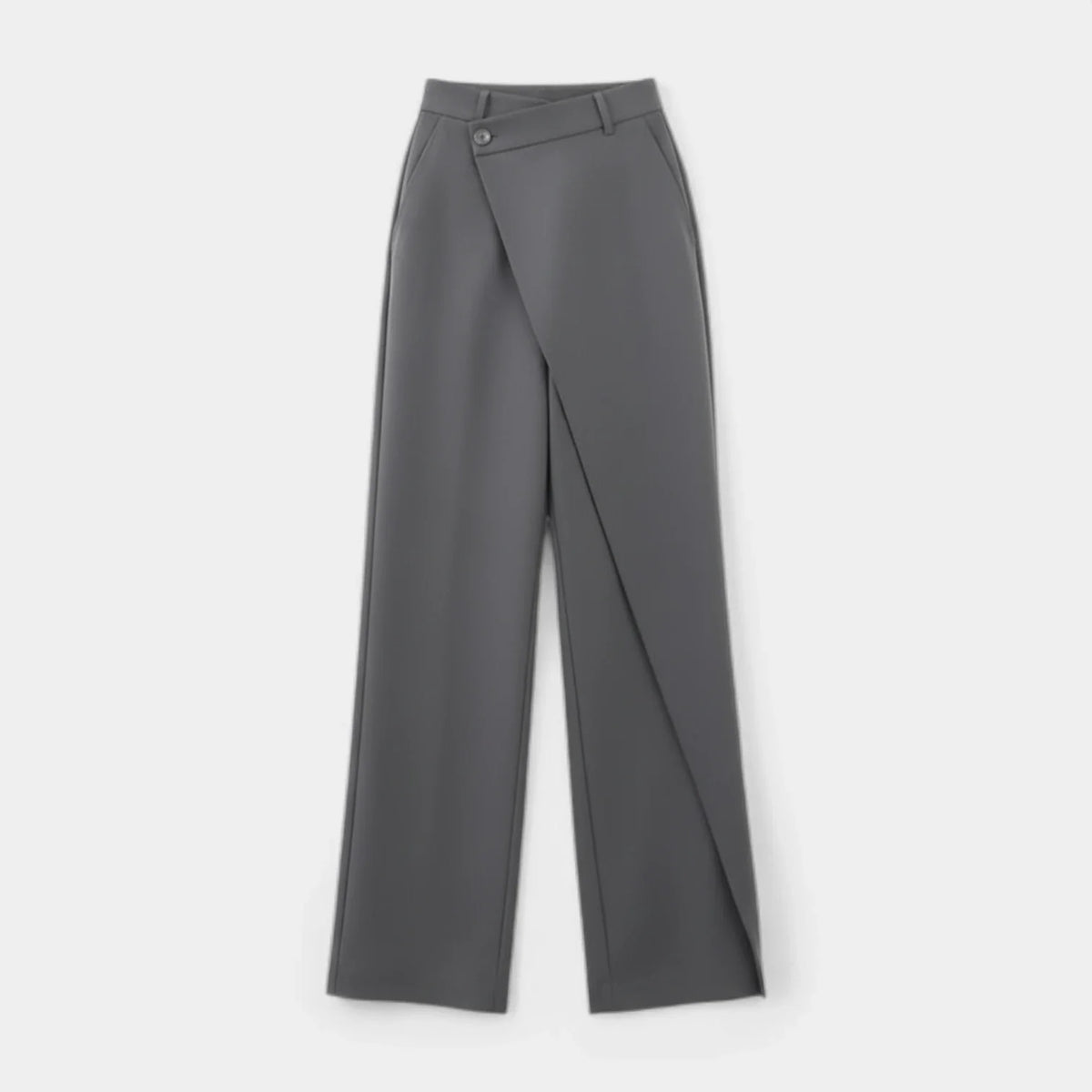 Pantalón Ancho Mujer Lino Cruzado