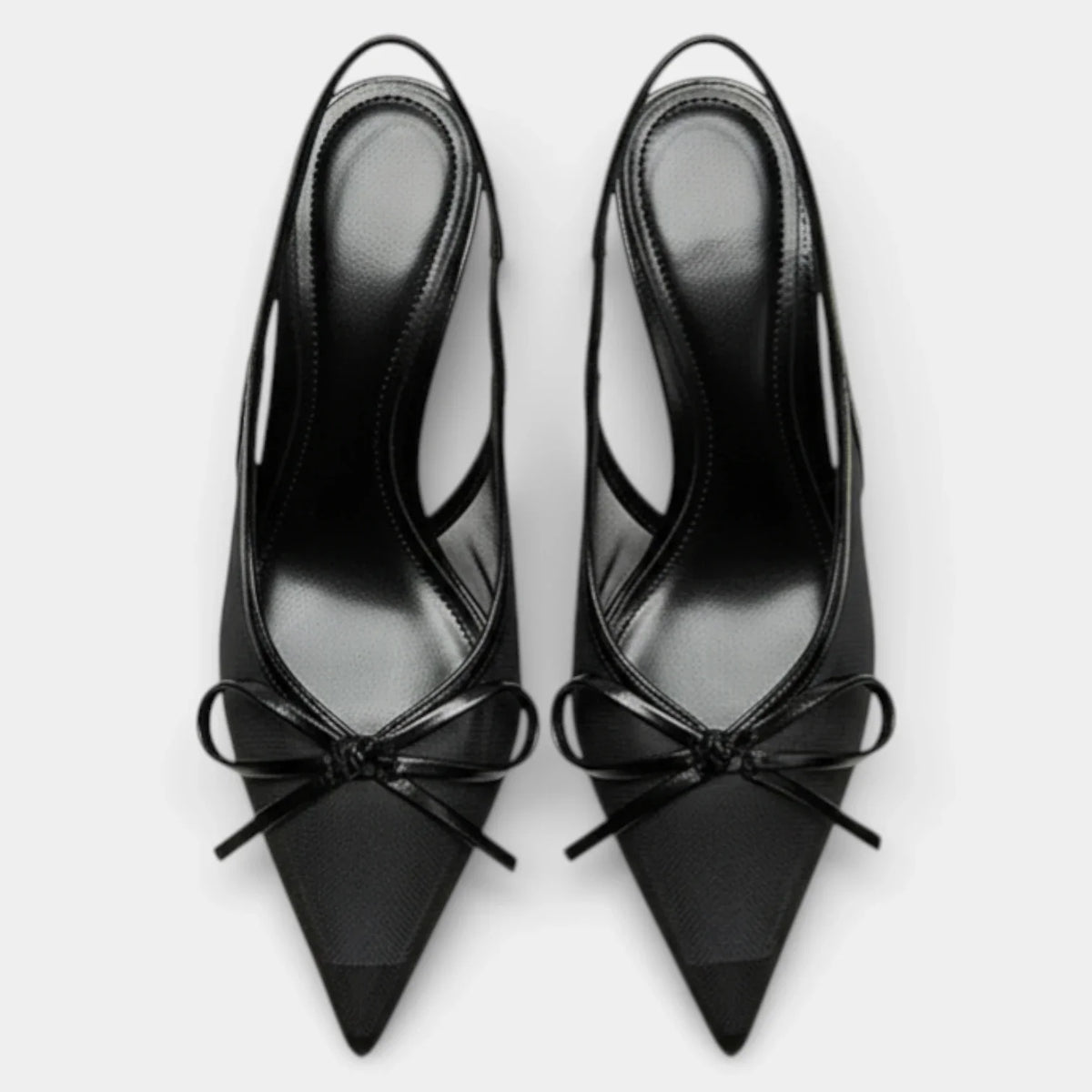 Zapatos de Tacón Mujer Malla Lazo