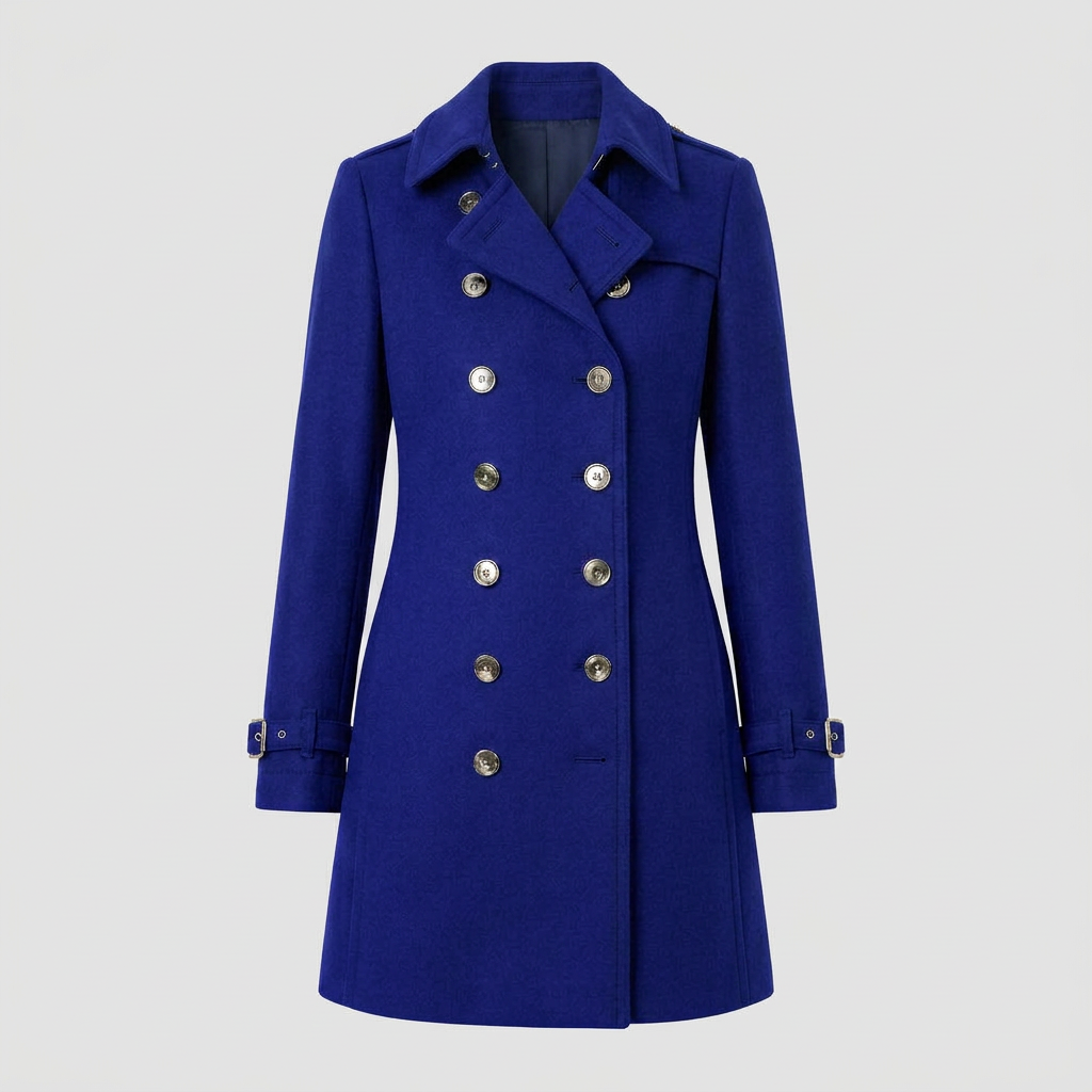 Trench Largo Mujer Corte Clásico Elegante