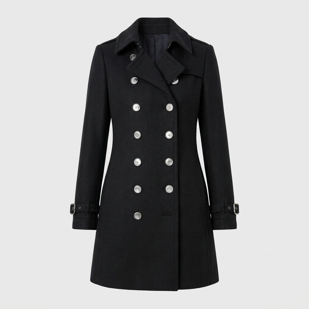 Trench Largo Mujer Corte Clásico Elegante