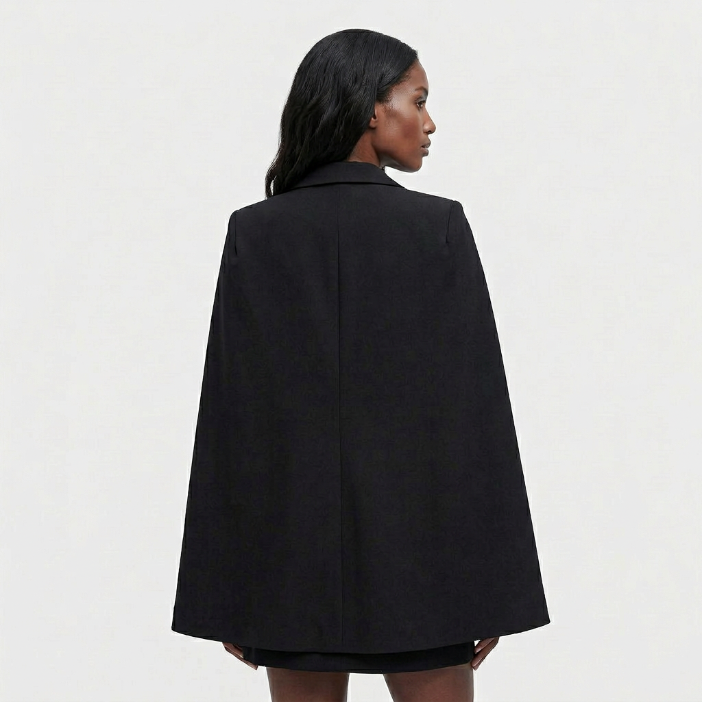 Blazer Mujer Cruzado Cinturón Botones Dorados