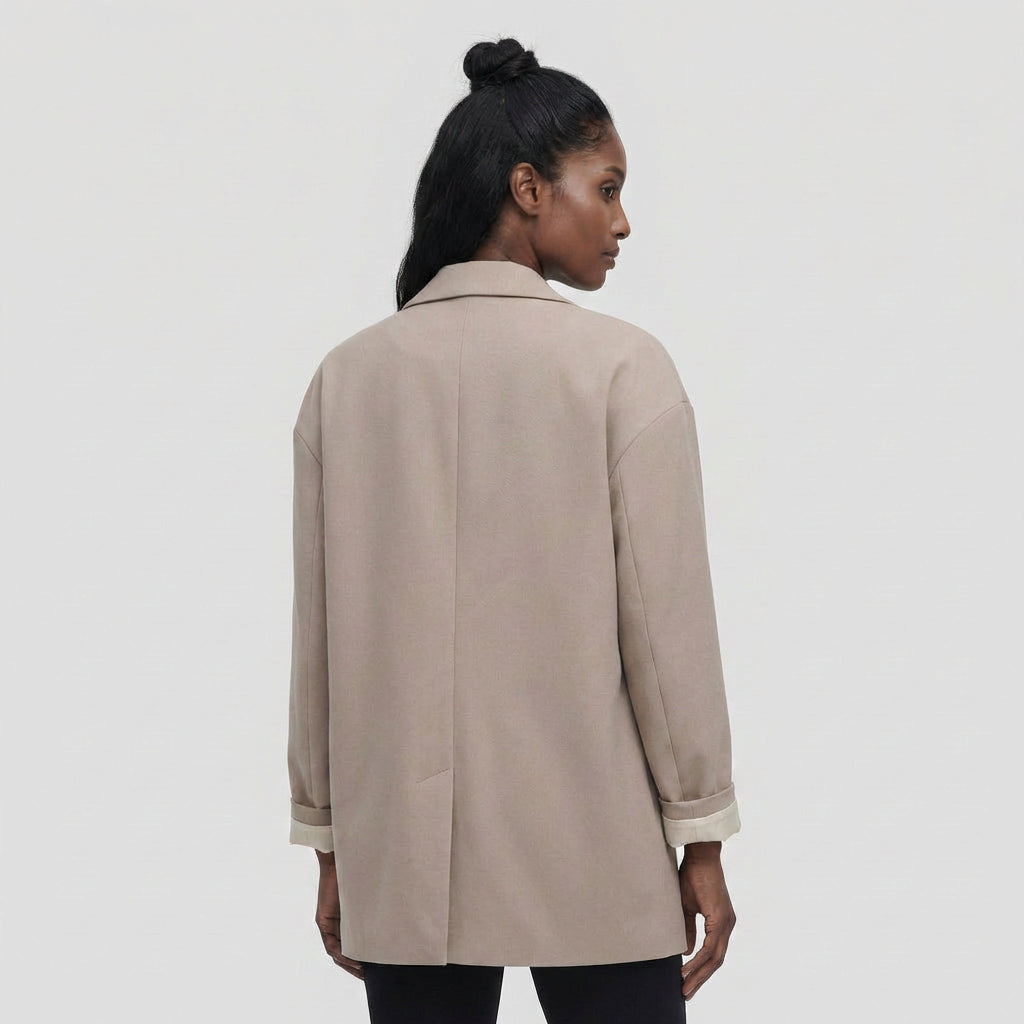 Blazer Mujer Doble Botonadura Hombros Estructurados