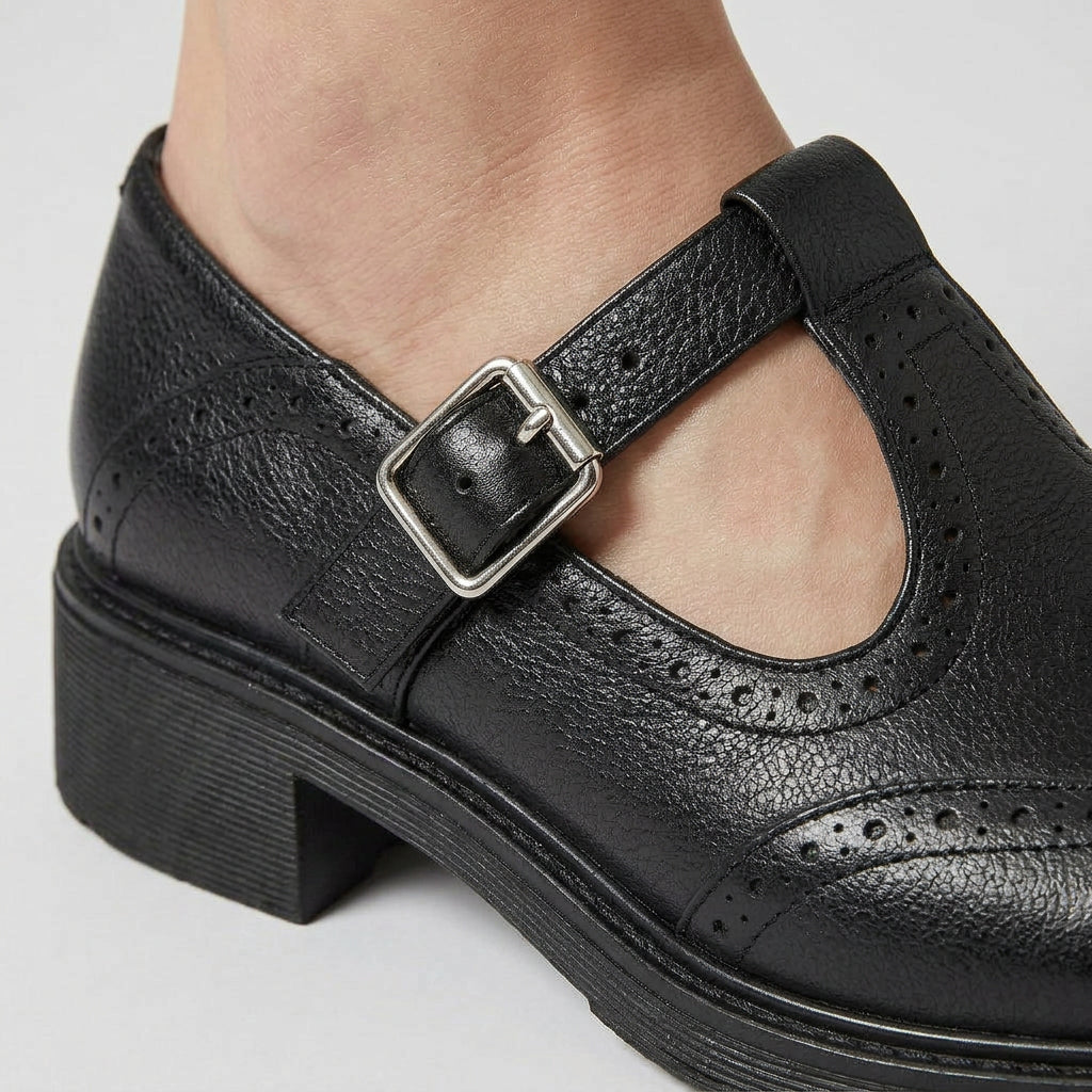 Zapatos Mary Jane Mujer Plataforma de Piel