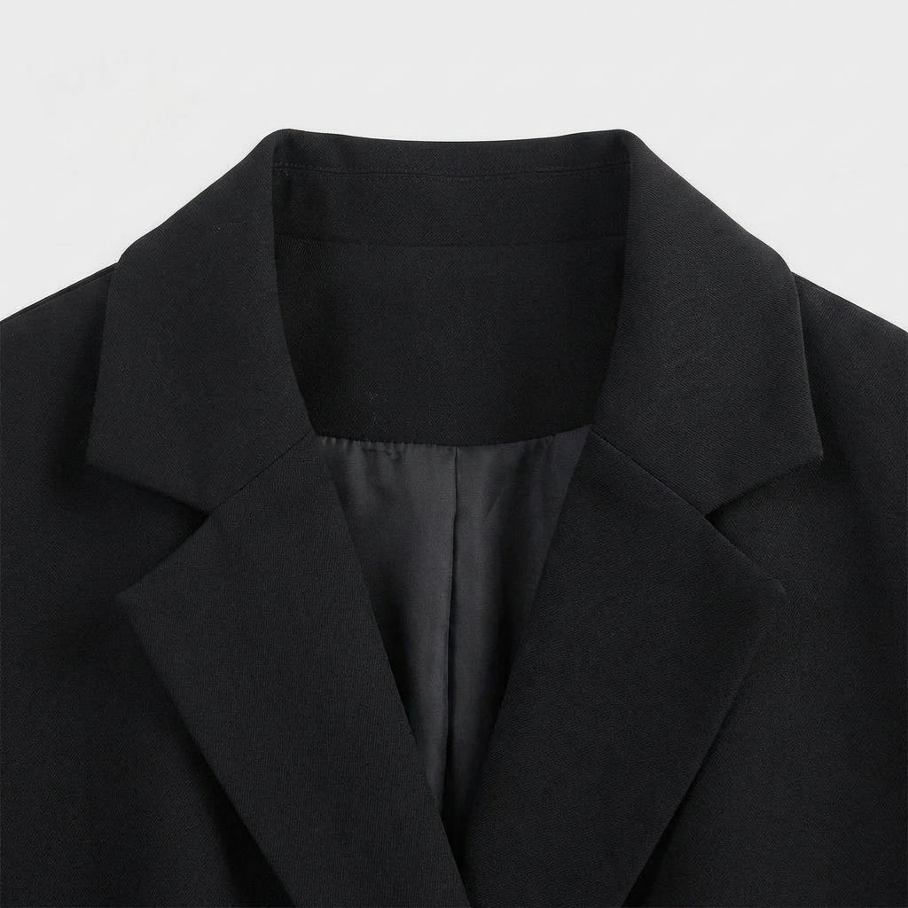 Blazer Mujer Ancho Informal Hombros Marcados
