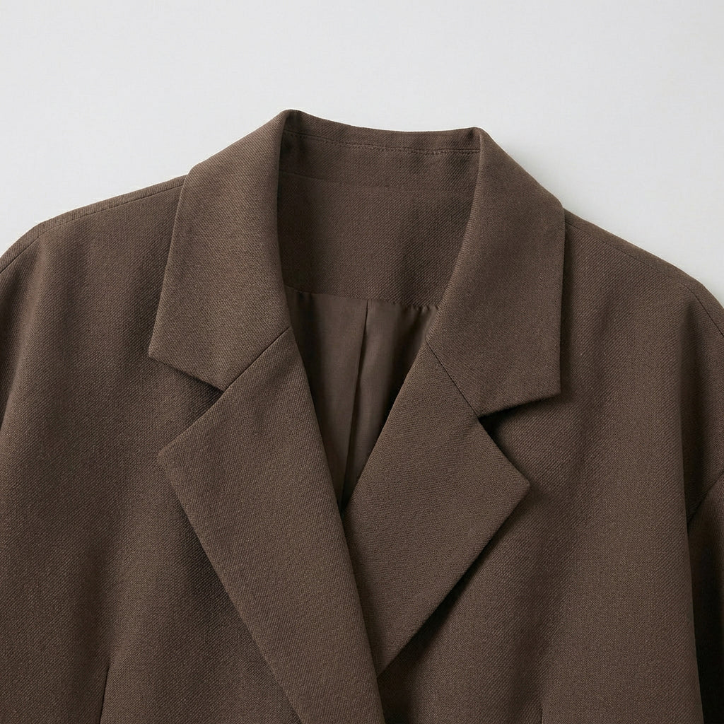 Blazer Mujer Doble Botonadura Hombros Estructurados