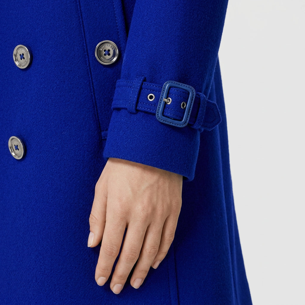 Trench Largo Mujer Corte Clásico Elegante