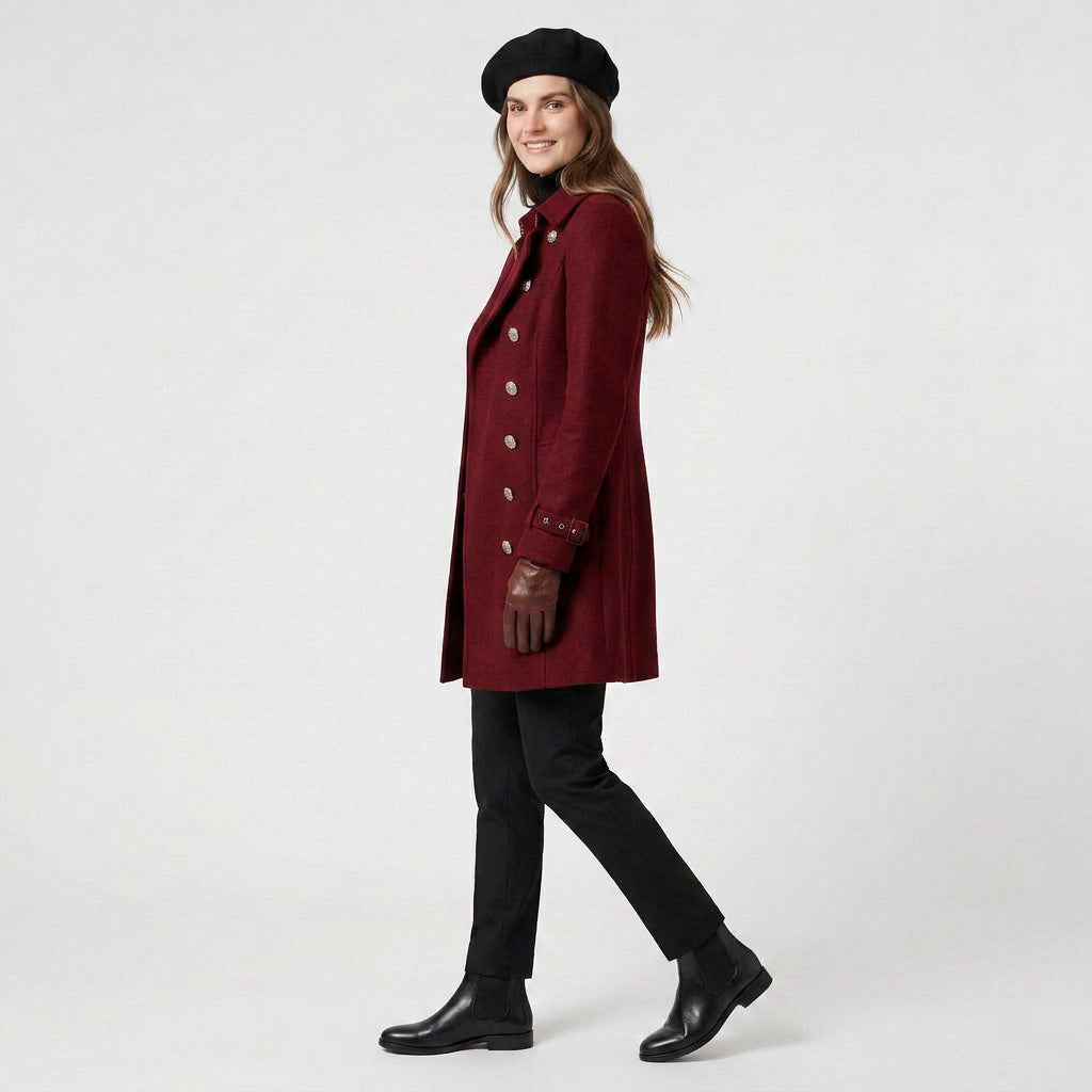 Trench Largo Mujer Corte Clásico Elegante