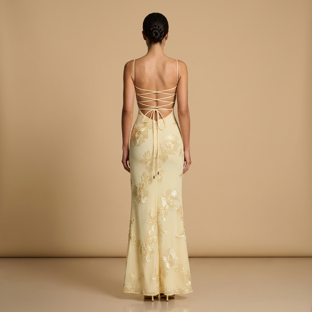 Vestido Largo Corsé Sirena Tul